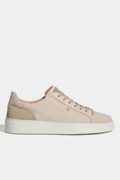 Baskets beiges en nubuck - Made in Italy