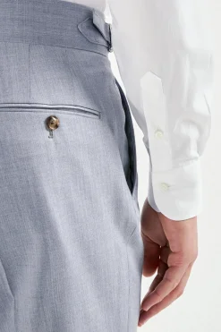 Bleu clair Soragna pantalon - Made in Italy