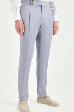 Bleu clair Soragna pantalon - Made in Italy