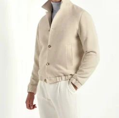Blouson bomber Blanc cassé - Made in Italy