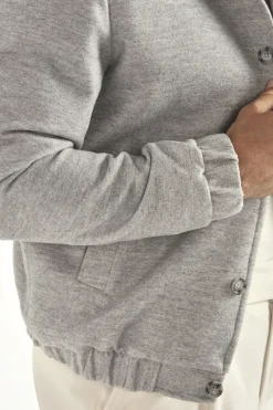 Blouson bomber gris clair - Made in Italy