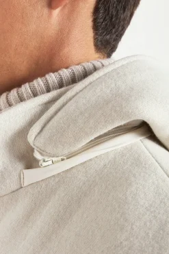 Bomber à capuche Blanc cassé - Made in Italy