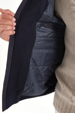 Bomber à capuche bleu - Made in Italy