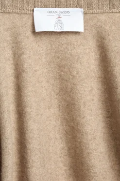 Bomber en maille de cachemire taupe – Made in Italy