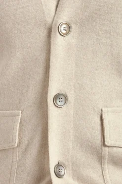 Bomber en maille de cachemire Stone – Made in Italy