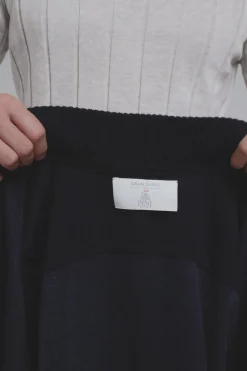 Bomber en maille de coton bleu – Made in Italy