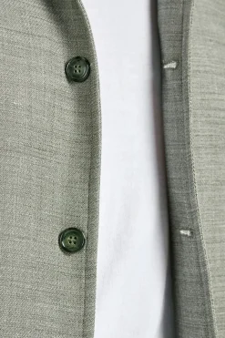 Bomber en mélange de lin Sauge - Made in Italy