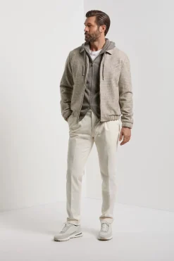 Bomber grège Prince de Galles - Made in Italy