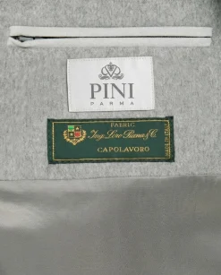 Bomber gris à col en vison - Made in Italy