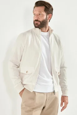 Bomber sable en jersey rayé - Made in Italy