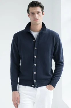Cardigan bleu – Made in Italy
