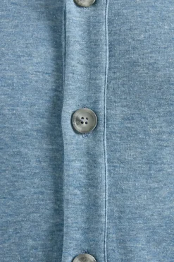 Cardigan en jersey bleu océan - Made in Italy