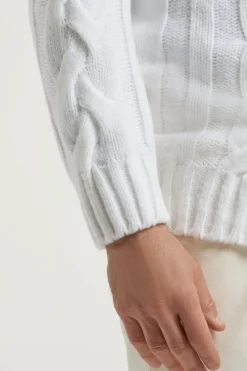 Cardigan en maille blanc - Made in Italy