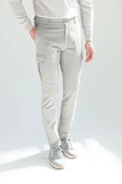 Cargo en toile stretch grise - Made in Italy