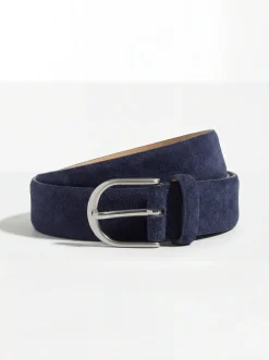 Ceinture en daim bleue - Made in Italy