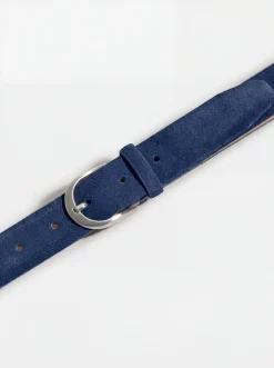 Ceinture en daim bleue - Made in Italy