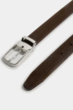 Ceinture réversible bleue et marron - Made in Italy