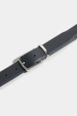 Ceinture réversible bleue et marron - Made in Italy
