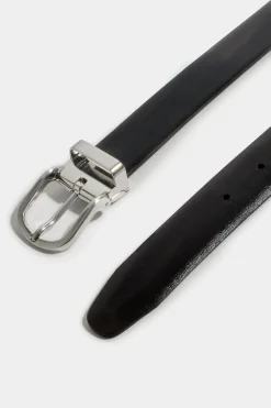 Ceinture réversible noire et marron - Made in Italy