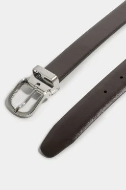 Ceinture réversible noire et marron - Made in Italy