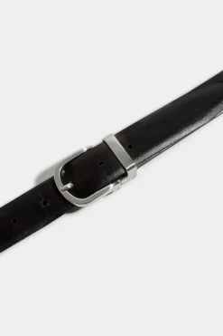 Ceinture réversible noire et marron - Made in Italy
