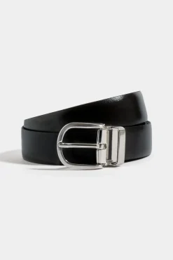 Ceinture réversible noire et marron - Made in Italy