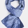 Écharpe fantaisie bleue et bleu avio - Made in Italy