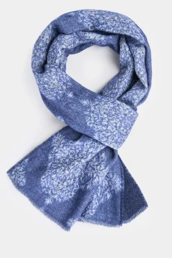 Écharpe fantaisie bleue et bleu avio - Made in Italy