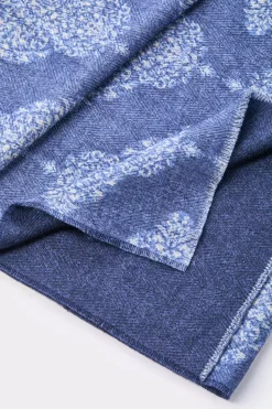 Écharpe fantaisie bleue et bleu avio - Made in Italy
