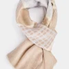 Écharpe fantaisie grise et beige - Made in Italy