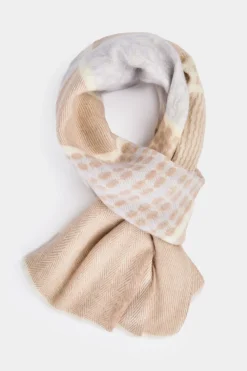 Écharpe fantaisie grise et beige - Made in Italy