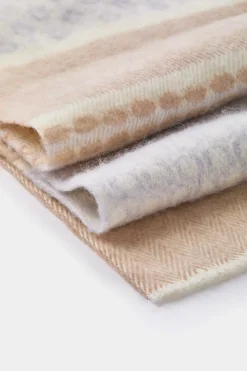 Écharpe fantaisie grise et beige - Made in Italy