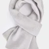Écharpe micro-fantaisie gris clair - Made in Italy