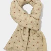 Écharpe sable à motifs - Made in Italy