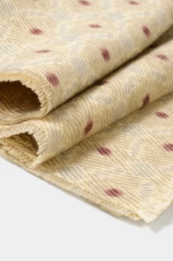 Écharpe sable à motifs - Made in Italy