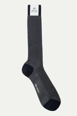 Chaussettes courtes à motifs bleues - Made in Italy