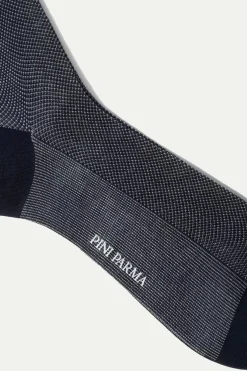 Chaussettes courtes à motifs bleues - Made in Italy