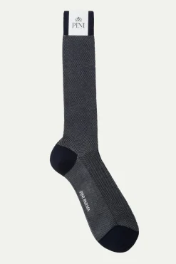 Chaussettes courtes à motifs bleues - Made in Italy