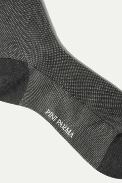 Chaussettes courtes à motifs grises - Made in Italy
