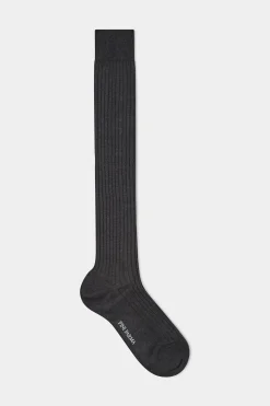 Chaussettes hautes grises - Made in Italy