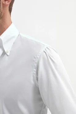 Chemise blanche à col boutonné « collection Sartoriale » - Made in Italy
