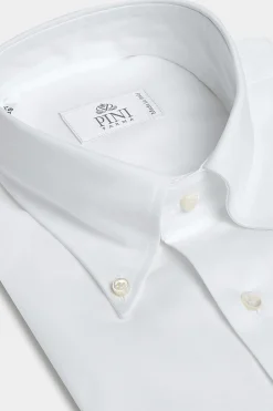 Chemise blanche à col boutonné « collection Sartoriale » - Made in Italy