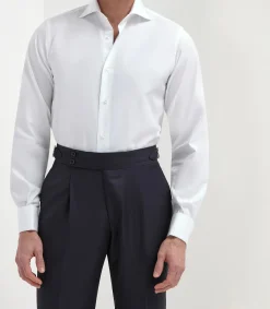 Chemise blanche à poignets mousquetaires - Made In Italy