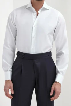 Chemise blanche à poignets mousquetaires - Made In Italy