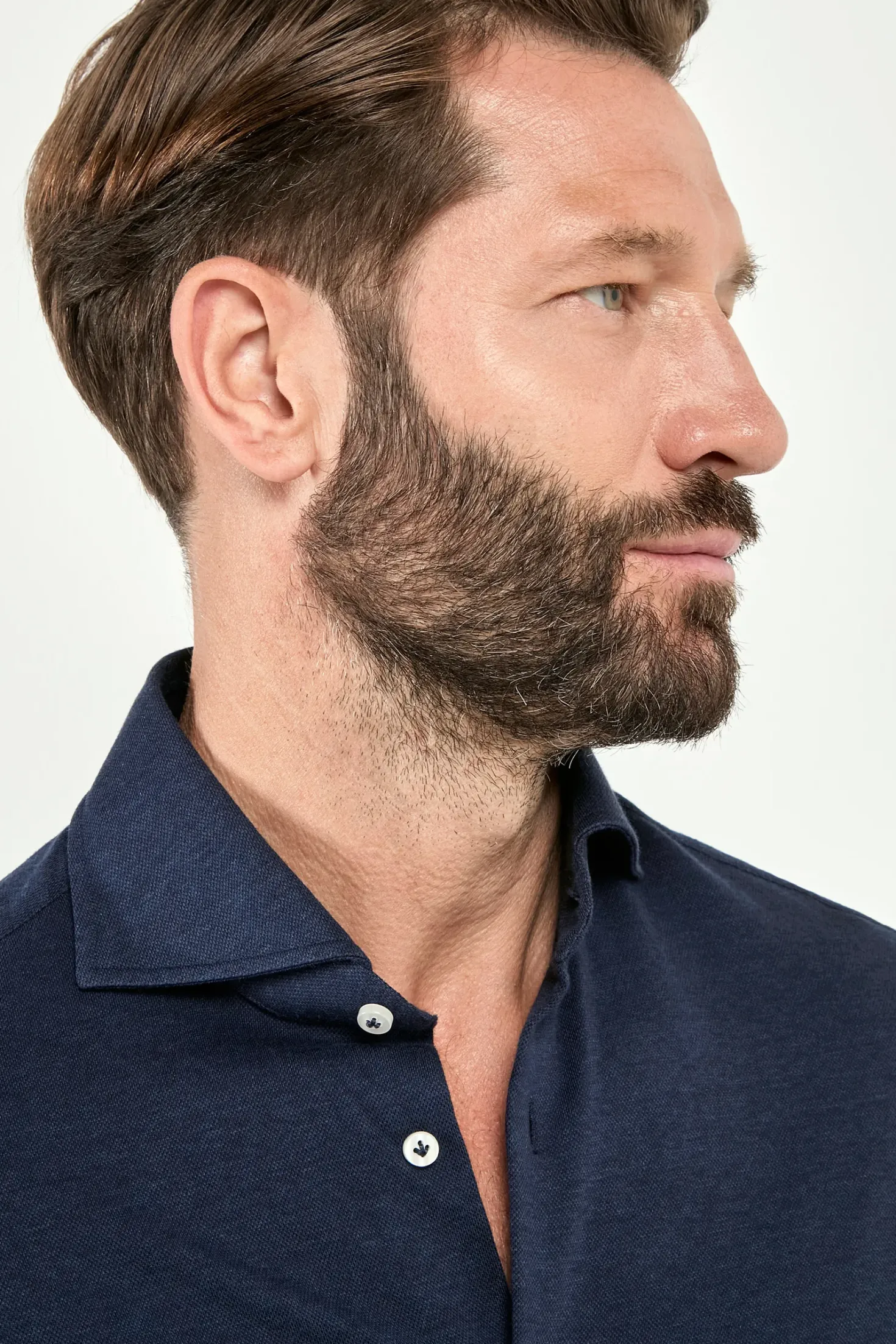 Chemise bleue en jersey - Made in Italy