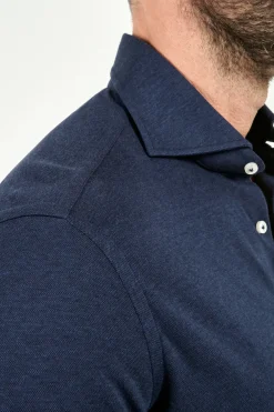 Chemise bleue en jersey - Made in Italy