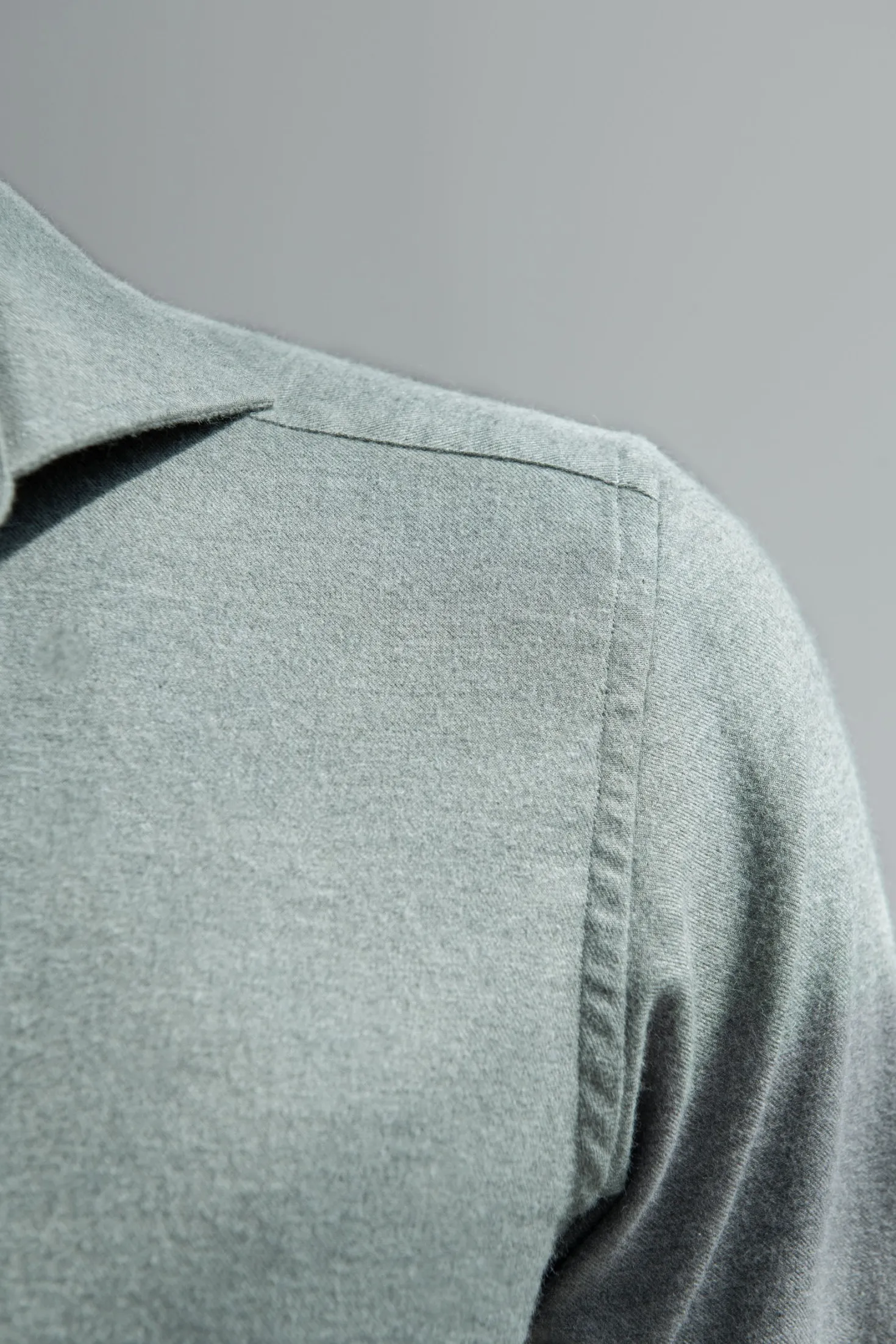 Chemise en cachemire et coton Sauge - Made in Italy