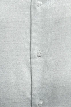 Chemise en coton et Tencel™ à chevrons gris clair - Made in Italy