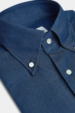 Chemise en denim à col boutonné « collection Sartoriale » - Made in Italy