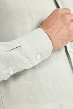 Chemise en lin gris clair - Made in Italy